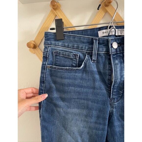 Athleta Jeans Women's 4 High Rise Sculptek Skinny Blue Denim Performance - Picture 3 of 7